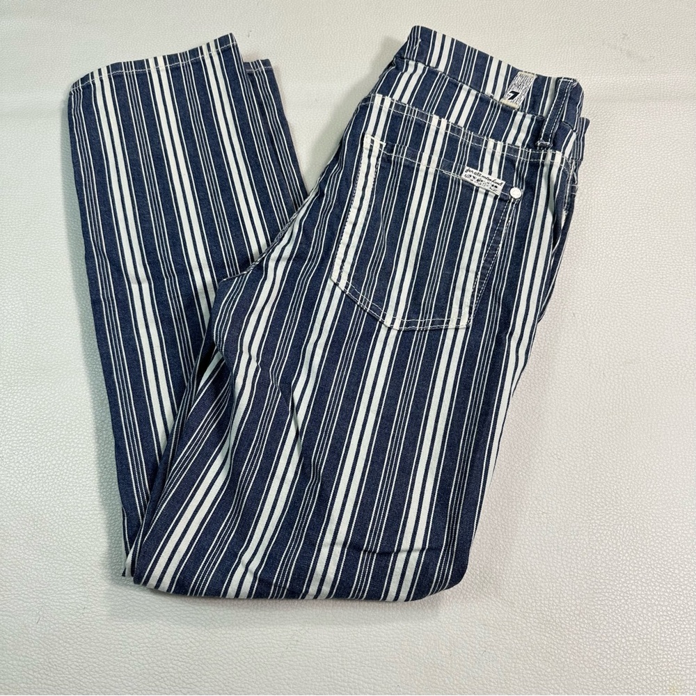 7 For All Mankind Womens Jeans Striped Stretch
